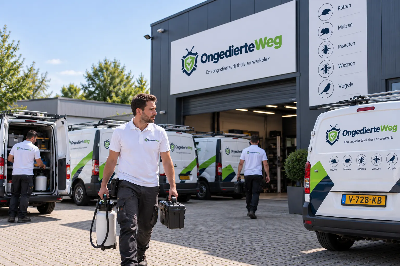 OngedierteWeg bestrijders op weg naar een klus
